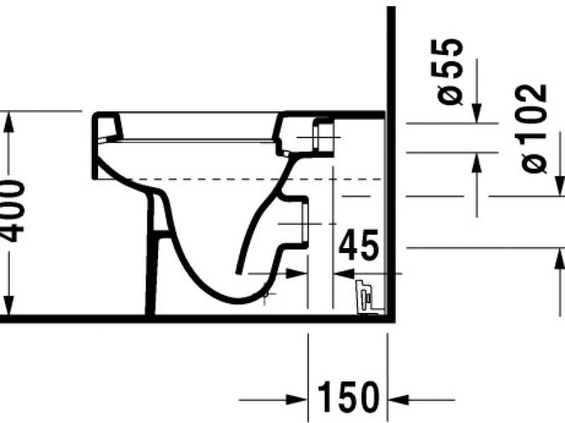 Приставной унитаз Duravit Vero 2117090000