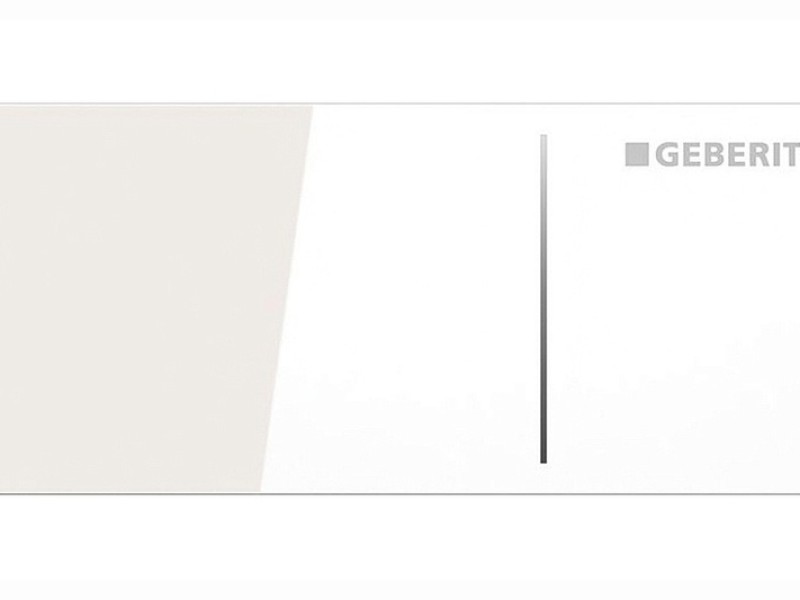 Клавиша Geberit Omega Type 70 115.083.SI.1 для унитаза, двойной смыв, стекло/алюминий, цвет белый