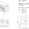 Тумба под раковину Caprigo Aspetto Firenze 80 34117, 2 ящика, цвет TP-814 пикрит