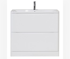 Тумба под раковину BelBagno Acqua-1000 ACQUA-1000-2C-PIA-BL, 100 см, цвет Bianco Lucido