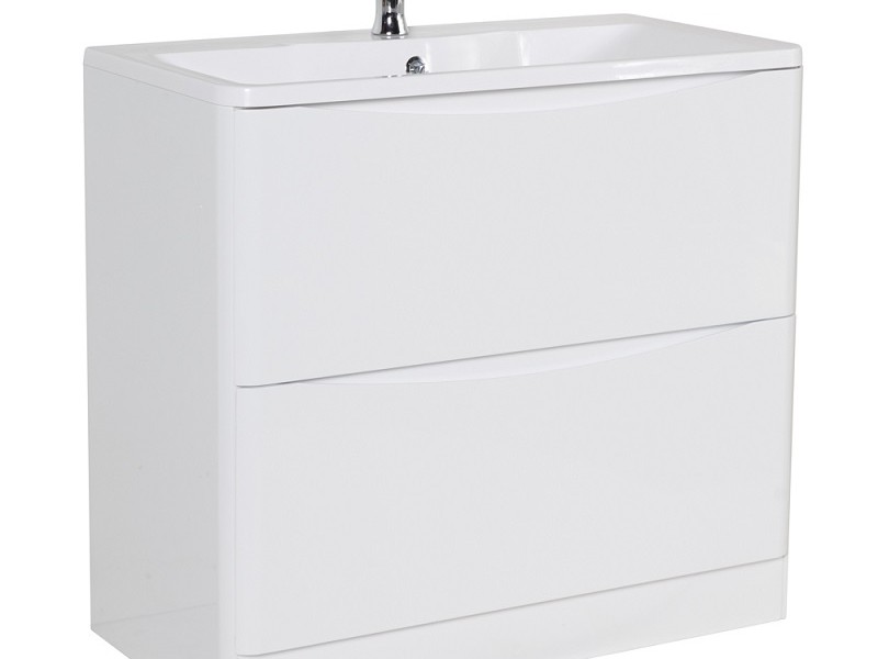 Тумба под раковину BelBagno Acqua-1000 ACQUA-1000-2C-PIA-BL, 100 см, цвет Bianco Lucido