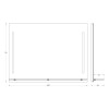 Зеркало с полочкой и LED-светильником Evoform Ledline-S BY 2166 100х75 см