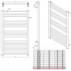 Полотенцесушитель электрический Grota Classic 30 x 120 см, ширина 30 см, высота 120 см, полированный