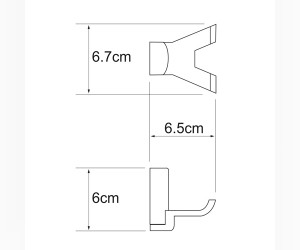 Крючок WasserKRAFT Leine K-5023D, двойной