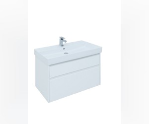 Тумба под раковину Aquanet Nova Lite 100, 2 ящика, белый глянец (242581)