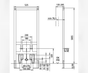 Инсталляция для биде Sanit 995 90 615 00 T Инсталляция для биде Sanit 995 90 615 00 T