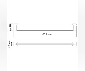Полотенцедержатель WasserKRAFT 6530, 65.7 см, хром
