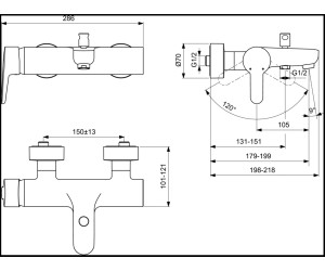 Смеситель Ideal Standard Connect Blue B9921AA для ванны и душа