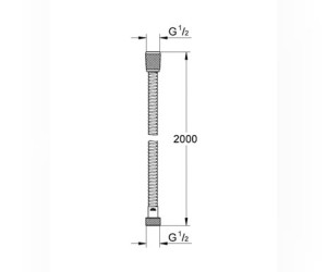 Душевой шланг Grohe Relexa, 28140000, 200 см, 1/2-1/2