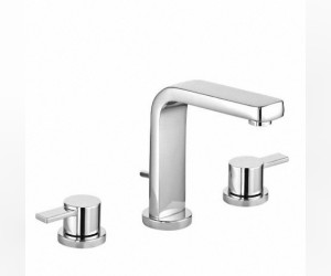 Смеситель Kludi Zenta 383930575 для раковины, на 3 отверстия, литые рычаги