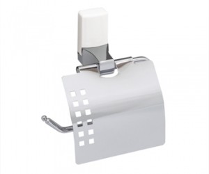 Держатель для туалетной бумаги WasserKRAFT Leine 5025WHITE, с крышкой