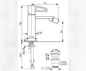 Смеситель для биде Emmevi Abel 78004LACR, хром