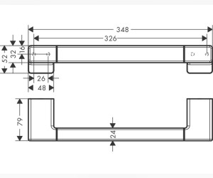 Поручень Hansgrohe AddStoris, бронза шлифованная, 41744140