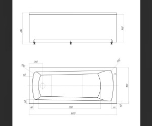 Ванна акриловая Aquatek Либра NEW 160 x 70 см, LIB160N-0000003, прямоугольная, сборно-разборная, белый