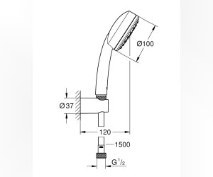 Душевой гарнитур Grohe New Tempesta Cosmopolitan 100 I 26084002 (26084001)