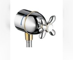 Шланговое подсоединение Axor Carlton 17883090, хром с золотом