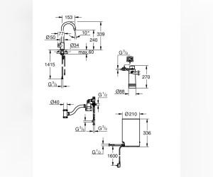 Смеситель Grohe Red II Mono 30085001 для кухонной мойки, с водонагревателем