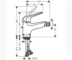 Смеситель для биде Hansgrohe Novus Loop 71233000