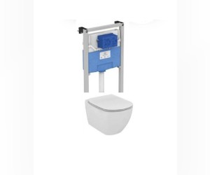 Инсталляция Ideal Standard T386801 с унитазом TESI AquaBlade T007901, сиденье микролифт, комплект Инсталляция Ideal Standard T386801 с унитазом TESI AquaBlade T007901, сиденье микролифт, комплект