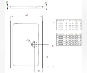 Поддон для душа Radaway Doros Plus D, 120 x 80 см, прямоугольный, SDRPD1280-01