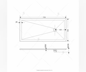 Душевой поддон RGW ST-179W 16152917-01 90 x 170 см, прямоугольный, цвет белый, из искусственного камня