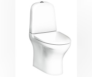 Напольный унитаз Gustavsberg Estetic 8300 GB1183002R1221 крышка стандарт, безободковый, с системой защиты от конденсата сливного бачка