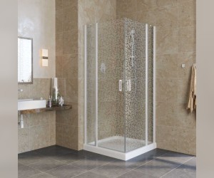 Душевой уголок Vegas Glass EFA Lux, 120 x 120 x 199.5 см, профиль белый, стекло фея