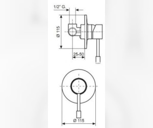 Смеситель для душа Emmevi Eden 71009CR, хром