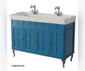 Тумба с раковиной Caprigo Borgo 120 см, с 2-мя отверстиями под смеситель, напольная, синий