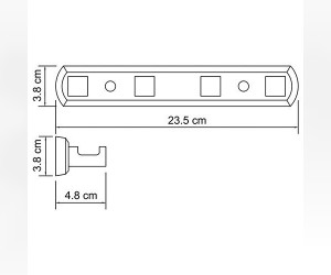 Крючок настенный WasserKRAFT 6574, 4 крючка