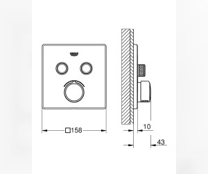 Смеситель Grohe Essence SmartControl 29148000 для для душа, на 2 выхода, хром