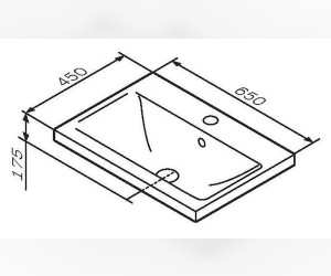 Раковина Am.Pm X-Joy M85AWCC0652WG, 65 см, керамика, белый глянцевый