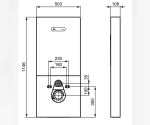 Инсталляция Ideal Standard Prosys Neox для подвесного унитаза, черный, R0144A6 Инсталляция Ideal Standard Prosys Neox для подвесного унитаза, черный, R0144A6