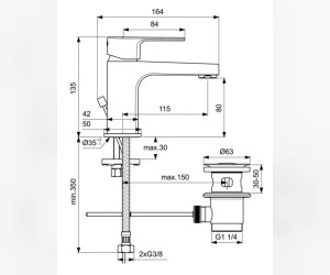 Смеситель Ideal Standard Cerafine D для раковины, хром, BC685AA