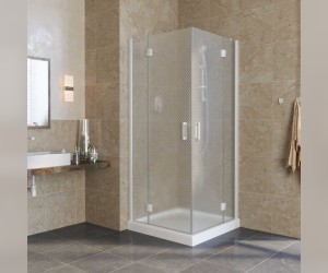 Душевой уголок Vegas Glass AFA Lux, 120 x 120 x 199.5 см, профиль белый, стекло ретро