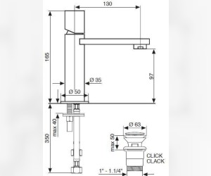 Смеситель для раковины Emmevi Abel 78003CR, хром