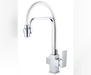Смеситель Zorg Clean Water ZR 341-8 YF для кухни под фильтр, хром/белый