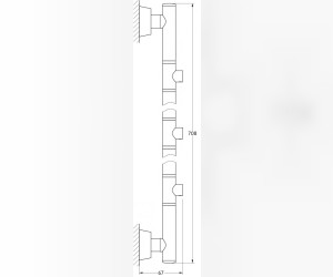 Штанга FBS Vizovice VIZ 078 трехпозиционная 71 см