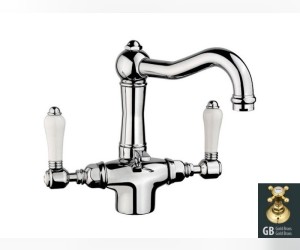 Смеситель Nicolazzi Dames Anglaises 1432GB78 для раковины, гальваническое золото, ручки P. Mont Blanc