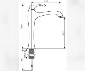 Смеситель для кухни Emmevi Ares 76007BR, бронза