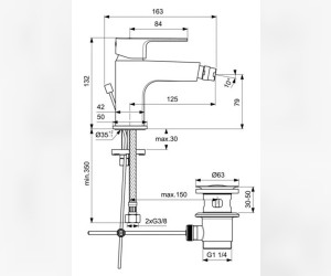 Смеситель Ideal Standard Cerafine D для биде, хром, BC691AA