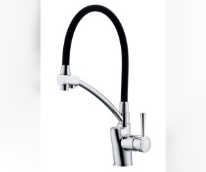 Смеситель Zorg Clean Water ZR 354-6 YF для кухни под фильтр, хром/черный