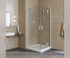 Душевой уголок Vegas Glass AFA Lux, 90 x 90 x 199.5 см, профиль белый, стекло прозрачное