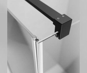 Душевой уголок Radaway Nes Black KDJ I, 80 x 75 см, левая дверь, стекло прозрачное, профиль черный