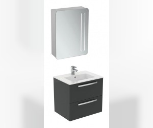 Тумба под раковину Ideal Standard Tempo 60 см, подвесная, серый глянцевый, E0572TI