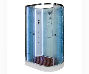 Душевая кабина Deto Em EM1512 L/R N LED гм 120 x 80 см, без крыши, с Led подсветкой, с гидромассажем