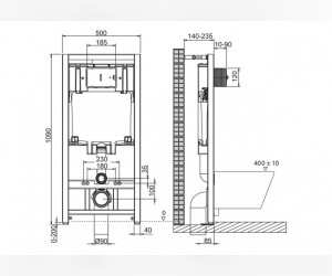 Инсталляция BelBagno BB002-80 для подвесного унитаза Инсталляция BelBagno BB002-80 для подвесного унитаза