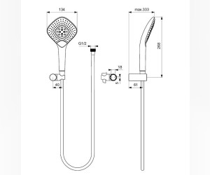 Душевой гарнитур Ideal Standard Idealrain B1766AA