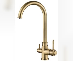 Смеситель Zorg Steel Hammer SH 763 INOX BRONZE PVD для кухни под фильтр, бронза PVD