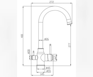 Смеситель Zorg Steel Hammer SH 763 INOX BRONZE PVD для кухни под фильтр, бронза PVD